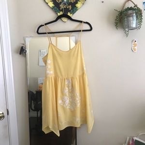 yellow & white floral dress